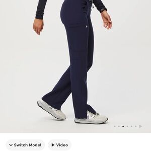 Figs Navy Straight Leg Kade Scrub Pants